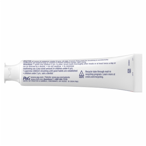 Crest Intense Mint Flavor Premium Plus Scope Dual Blast Toothpaste Perspective: top