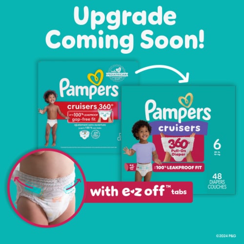 Pampers Cruisers 360 Baby Diapers Size 6 Perspective: top