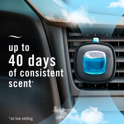 Febreze Auto Air Freshener Odor-Fighting Automotive Vent Clip Laundry Fresh Scent Perspective: top