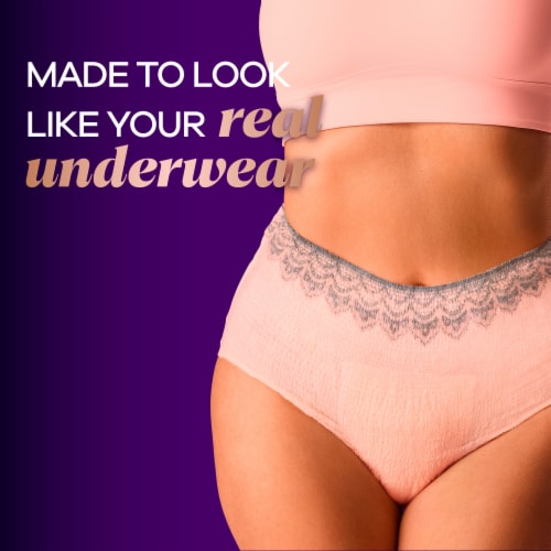Always Discreet Boutique High-Rise Small/Medium Maximum Protection Incontinence Underwear Perspective: top