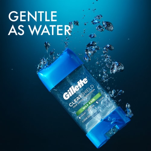 Gillette Clear Gel Wild Rain Anti-Perspirant Deodorant for Men Perspective: top