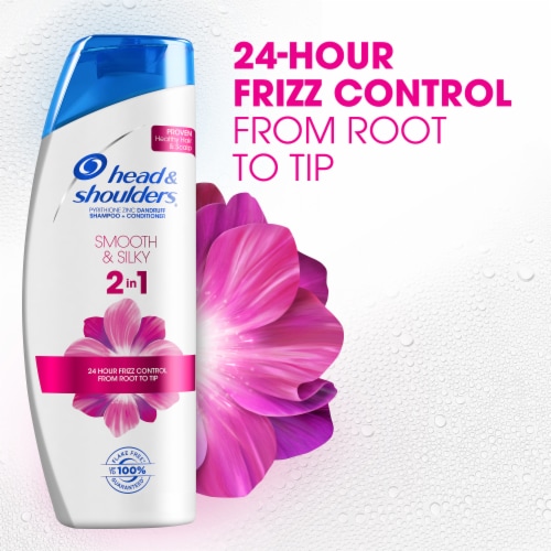 Head & Shoulders Smooth & Silky Paraben Free 2in1 Dandruff Shampoo and Conditioner Perspective: top