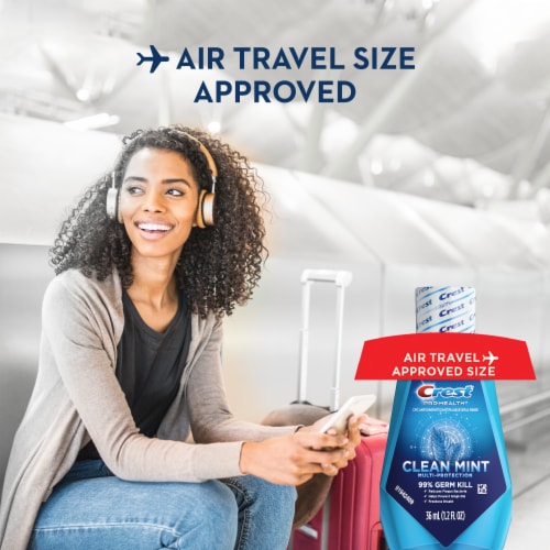 Crest® Pro Health Clean Mint Multi-Protection Mouthwash Travel Size Perspective: top