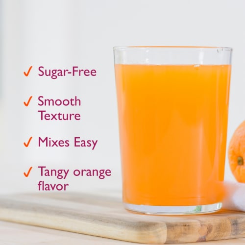 Metamucil Fiber Orange Smooth Flavored Drink Supplement Powder Perspective: top
