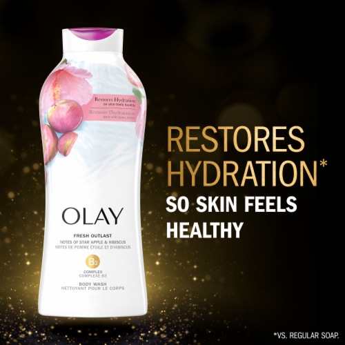 Olay Fresh Outlast Star Apple & Hibiscus Body Wash Perspective: top