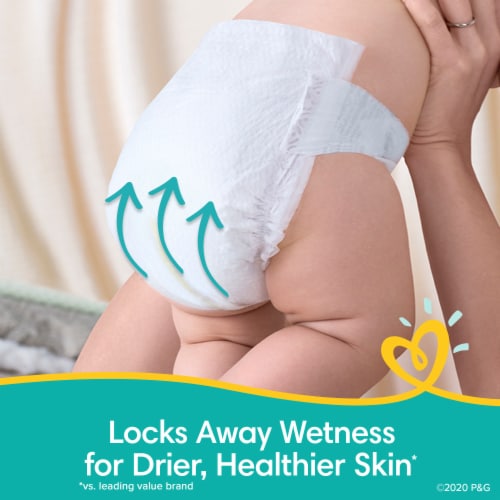 Pampers Swaddlers Size 3 Diapers Perspective: top