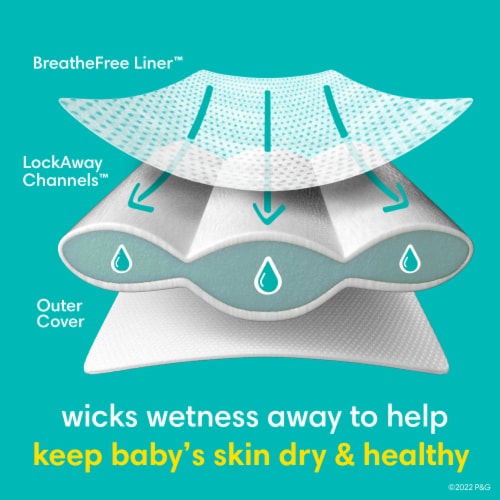 Pampers Swaddlers Active Baby Diaper Size 5 Perspective: top