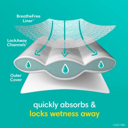 Pampers Swaddlers Active Baby Diaper Size 4 Perspective: top