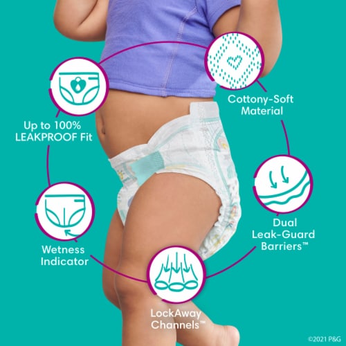 Pampers Cruisers Size 5 Diapers Perspective: top