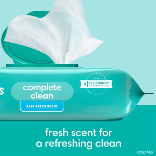 Pampers Fresh Scented Clean Baby Wipes Perspective: top