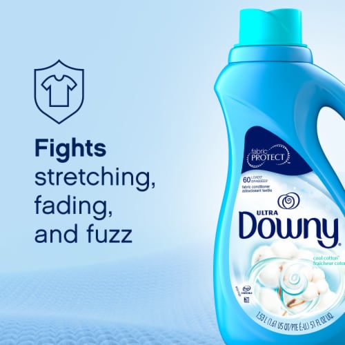 Downy Ultra Cool Cotton Liquid Fabric Conditioner Fabric Softener Perspective: top