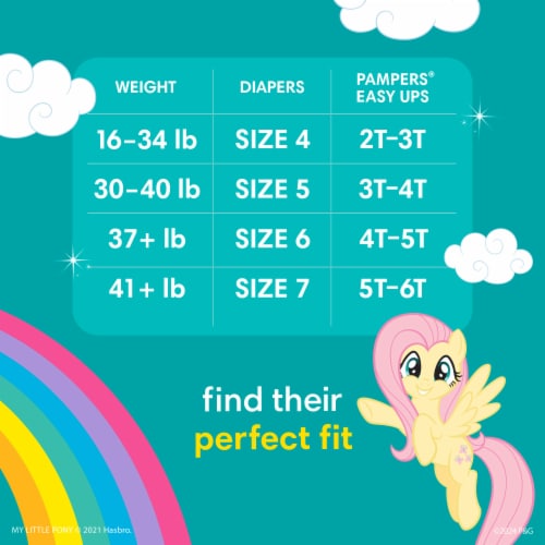 Pampers Easy Ups Training Pants Girls 4T-5T (37+ lbs), 56 count - Pay Less  Super Markets