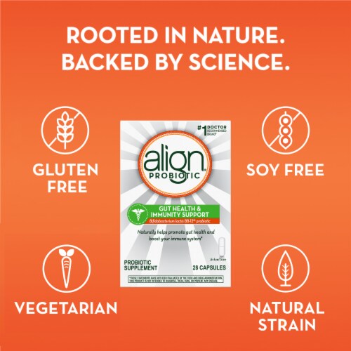 Align Gut Health & Immunity Support Probiotic Capsules Perspective: top