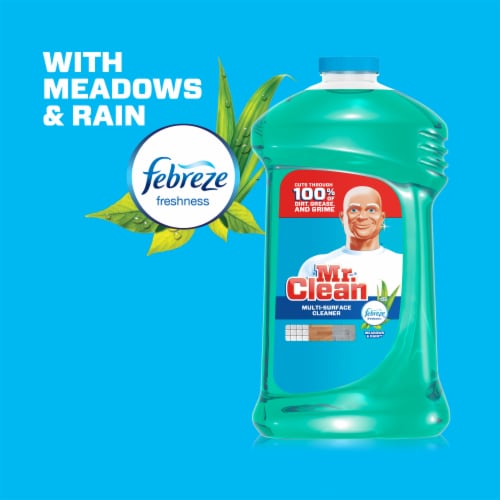 Mr. Clean with Febreze Meadows and Rain Multi-Surface Cleaner Perspective: top