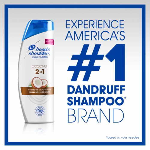 Head & Shoulders Coconut Daily-Use Anti-Dandruff Paraben Free 2 In 1 Shampoo and Conditioner Perspective: top