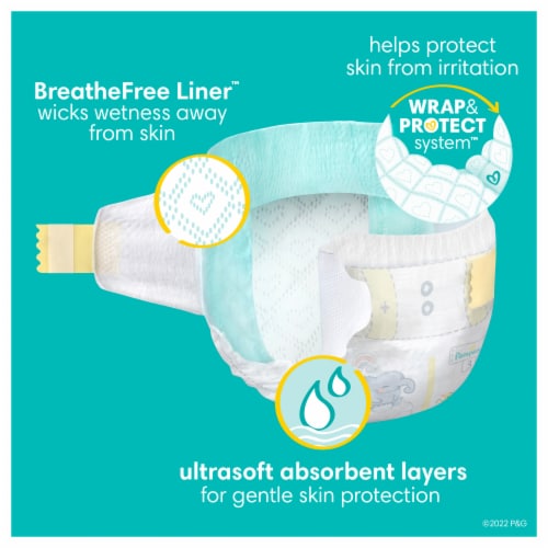 Pampers® Swaddlers Baby Diapers Size 7 (41+ lbs) Perspective: top