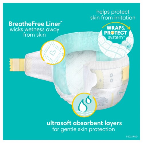 Pampers Swaddlers Baby Diapers Size 7 (41+ lbs) Perspective: top