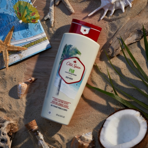 Old Spice Fiji with Palm Tree Body Wash Perspective: top