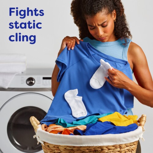 Bounce Free & Gentle Unscented Fabric Softener Dryer Sheets Perspective: top