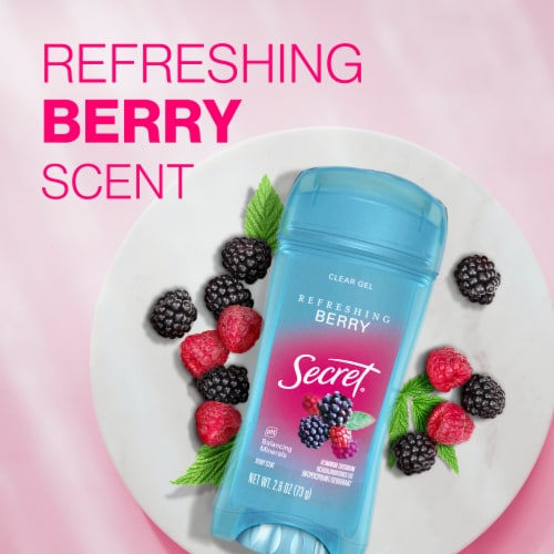 Secret Fresh Women's Antiperspirant Deodorant Clear Gel Berry, 2.6oz Perspective: top