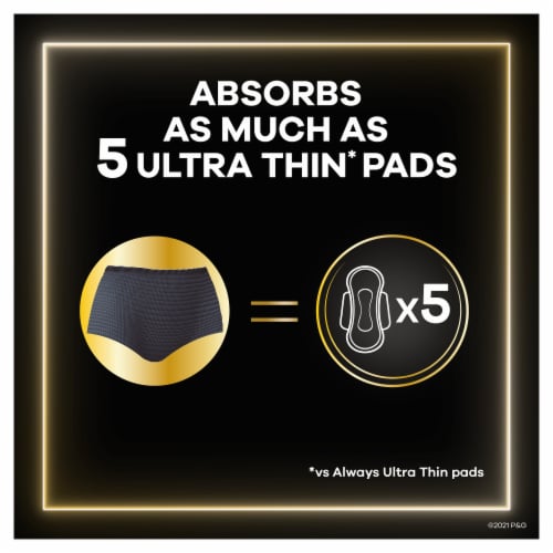 Always® ZZZ Size 6 Overnight Pads with Wings Perspective: top