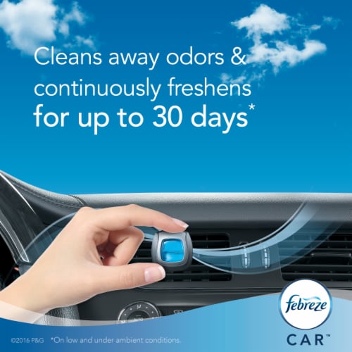 Febreze Midnight Storm Car Odor-Eliminating Air Freshener Vent Clip Perspective: top