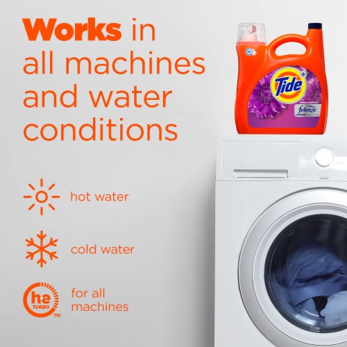 Tide HE Plus Febreze Freshness Spring & Renewal Liquid Laundry Detergent Perspective: top