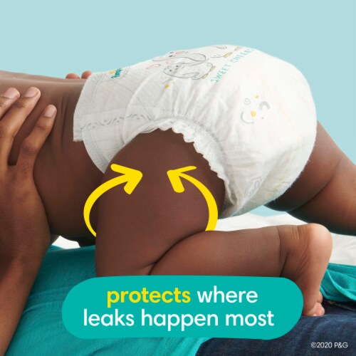 Pampers Swaddlers Size 2 Diapers Perspective: top