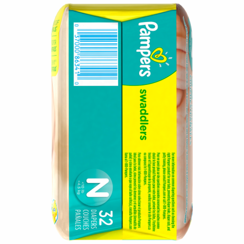 Pampers Swaddlers Size N Diapers Perspective: top