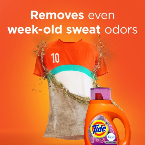 Tide Plus Febreze Freshness Spring & Renewal Turbo Clean Liquid Laundry Detergent Perspective: top