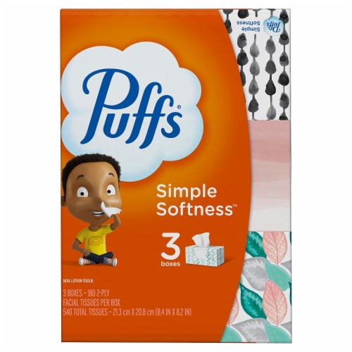 Puffs® 2-Ply Facial Tissue Perspective: top