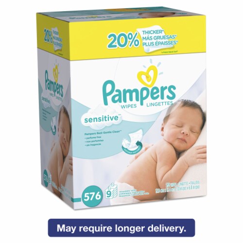 Pampers Sensitive Perfume Free Wipes Perspective: top