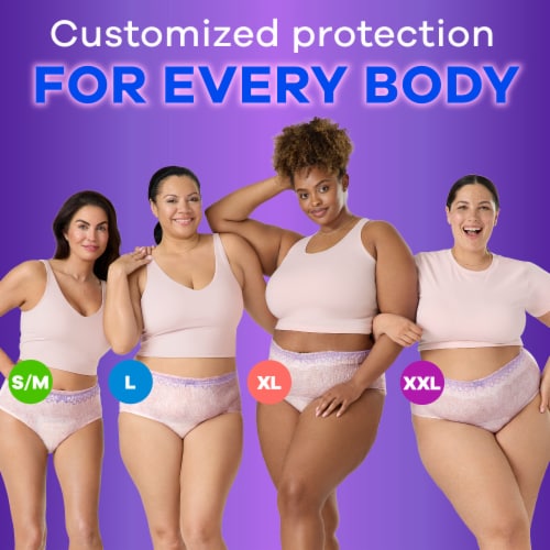 Always Discreet Adult Incontinence & Postpartum Underwear for Women Maximum Large Perspective: top
