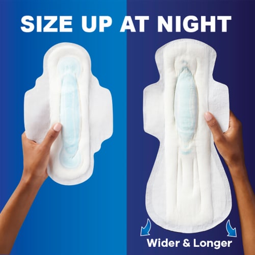 Always Maxi Pads with Wings Long Super Absorbency Size 2 Unscented Perspective: top