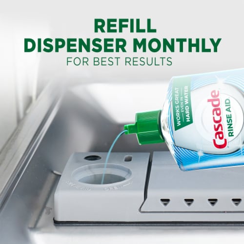 Cascade Power Dry Dishwasher Rinse Aid Perspective: top