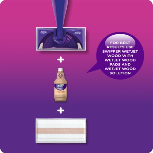 Swiffer WetJet Multi-Purpose and Hardwood Liquid Floor Cleaner Solution Lemon Refill Perspective: top
