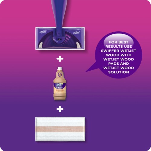 Swiffer WetJet Multi-Purpose and Hardwood Liquid Floor Cleaner Solution Lemon Refill Perspective: top