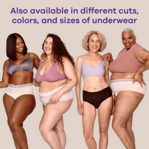 Always Discreet Incontinence and Postpartum Moderate Long Size 4 Pads Perspective: top
