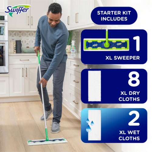 Swiffer Sweeper Dry + Wet XL Sweeping Kit Perspective: top