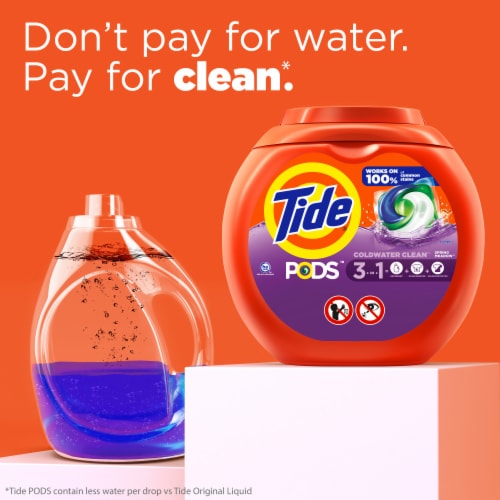 Tide PODS Original Liquid Laundry Detergent Soap Pacs Perspective: top