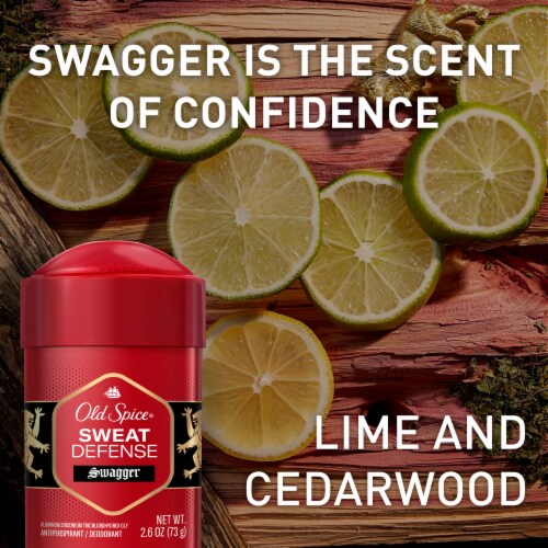 Old Spice Sweat Defense for Men Antiperspirant Deodorant Invisible Solid Stronger Swagger Scent Perspective: top