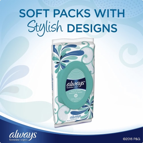 Always Feminine Wipes Fresh & Clean Perspective: top