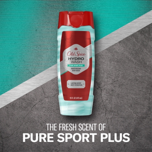 Old Spice Moisturizing Hydro Wash Pure Sport Plus Body Wash Perspective: top