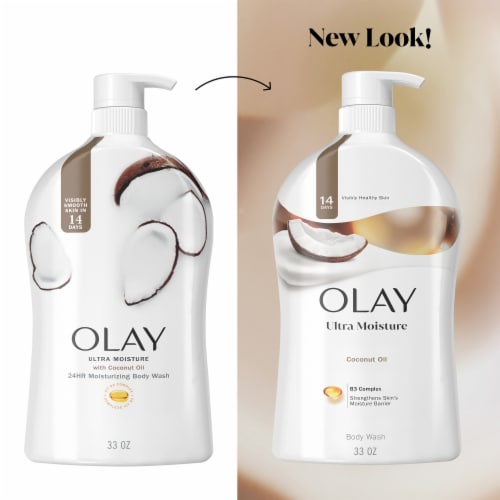 Olay Moisture Outlast Body Wash Pump with Coconut Perspective: top
