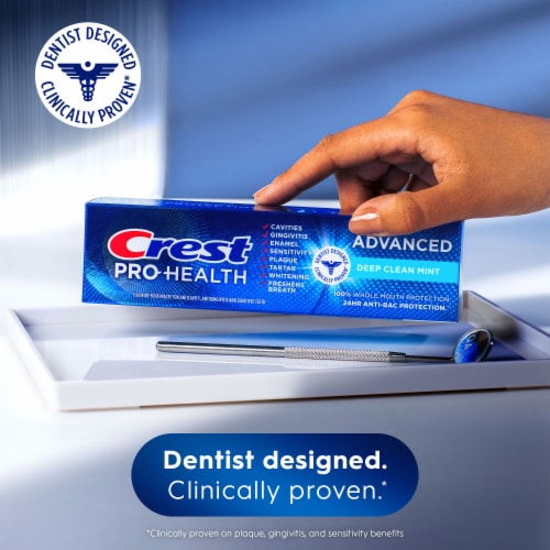 Crest Pro-Health Advanced Deep Clean Mint Toothpaste Perspective: top