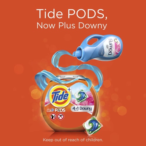 Tide PODS with Downy April Fresh Liquid Laundry Detergent Pacs Perspective: top