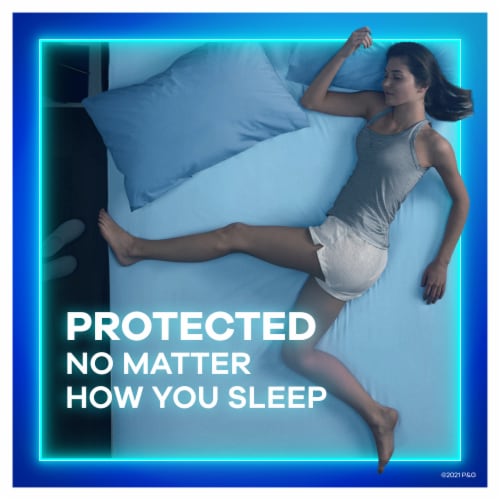 Always® Ultra Thin Size 4 Overnight Pads with Flexi-Wings Perspective: top