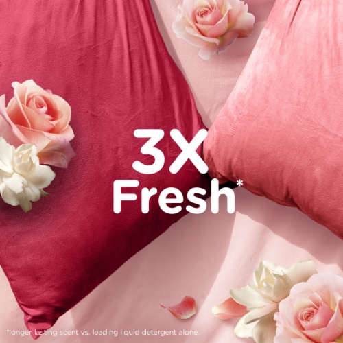 Downy Sparkling Amber & Rose Infusions Liquid Fabric Conditioner Fabric Softener Perspective: top