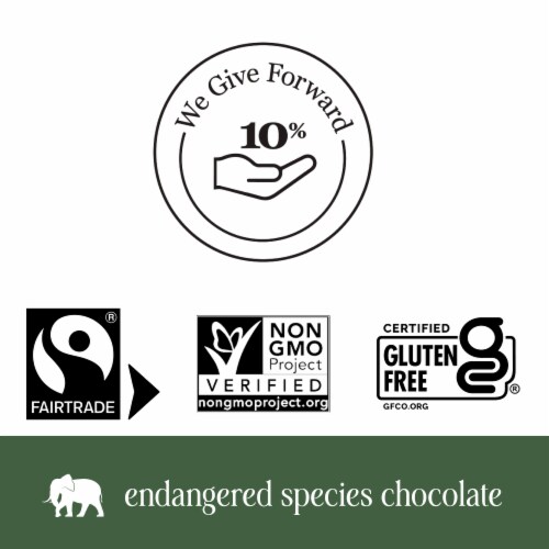 Endangered Species™ Chocolate Forest Mint + 72% Dark Chocolate Bar Perspective: top