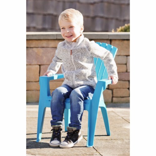 Adams Manufacturing Kid s Adirondack Stacking Chair Pool Blue 1
